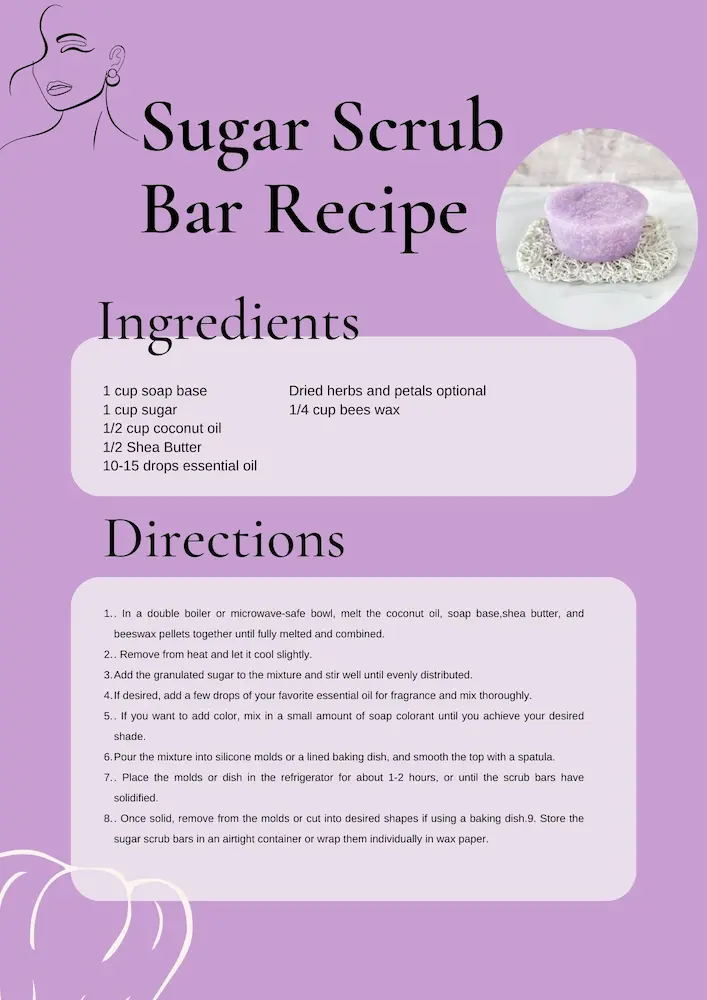 Sugar scrub bar recipe