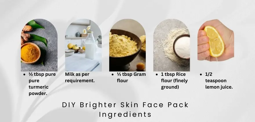 Homemade Face Mask for Bright Skin ,DIY Brighter Skin Face Pack Ingredients
